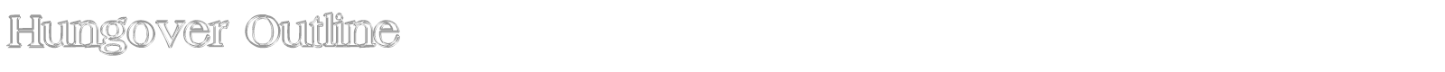 Hungover Outline font preview